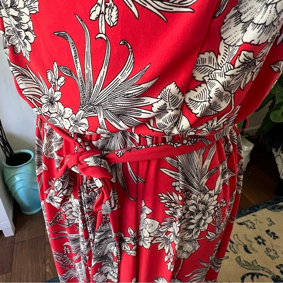 Enfocus Studio orange print sleeveless dress size 8 - Picture 6 of 10